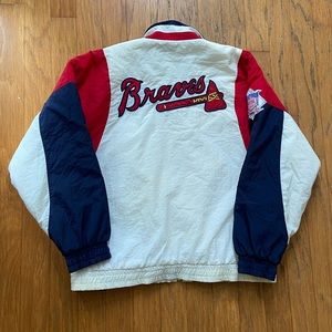 VINTAGE ATLANTA BRAVES APEX ONE BASEBALL JACKET GOOD CONDITION SIZE LARGE